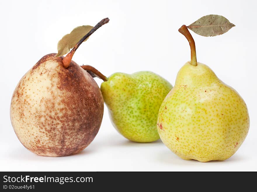 Pears isolated on white background