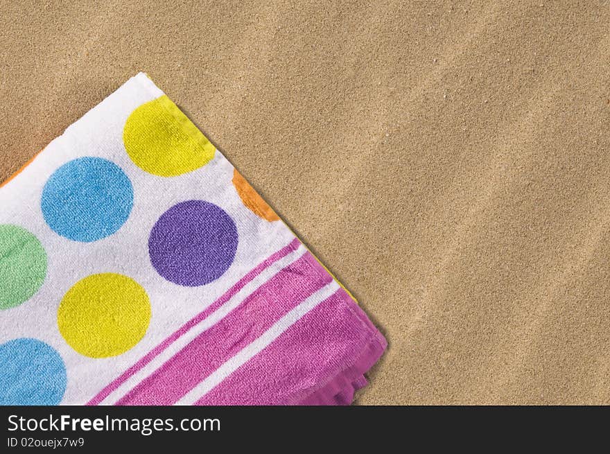 Spotted Towel On Sand