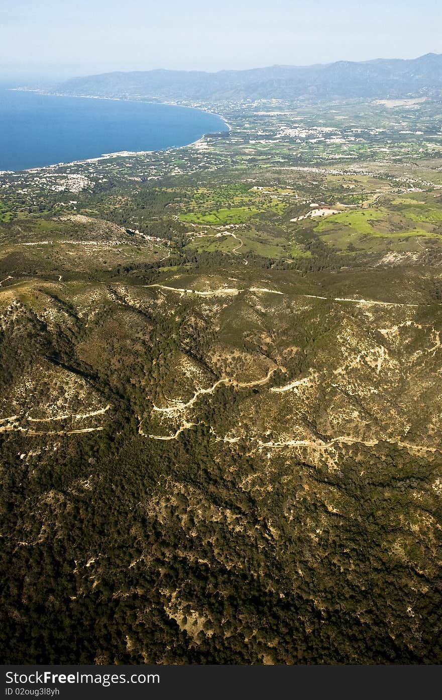 Landscape view of a beautiful bay with forest and hills, Cyprus. Landscape view of a beautiful bay with forest and hills, Cyprus