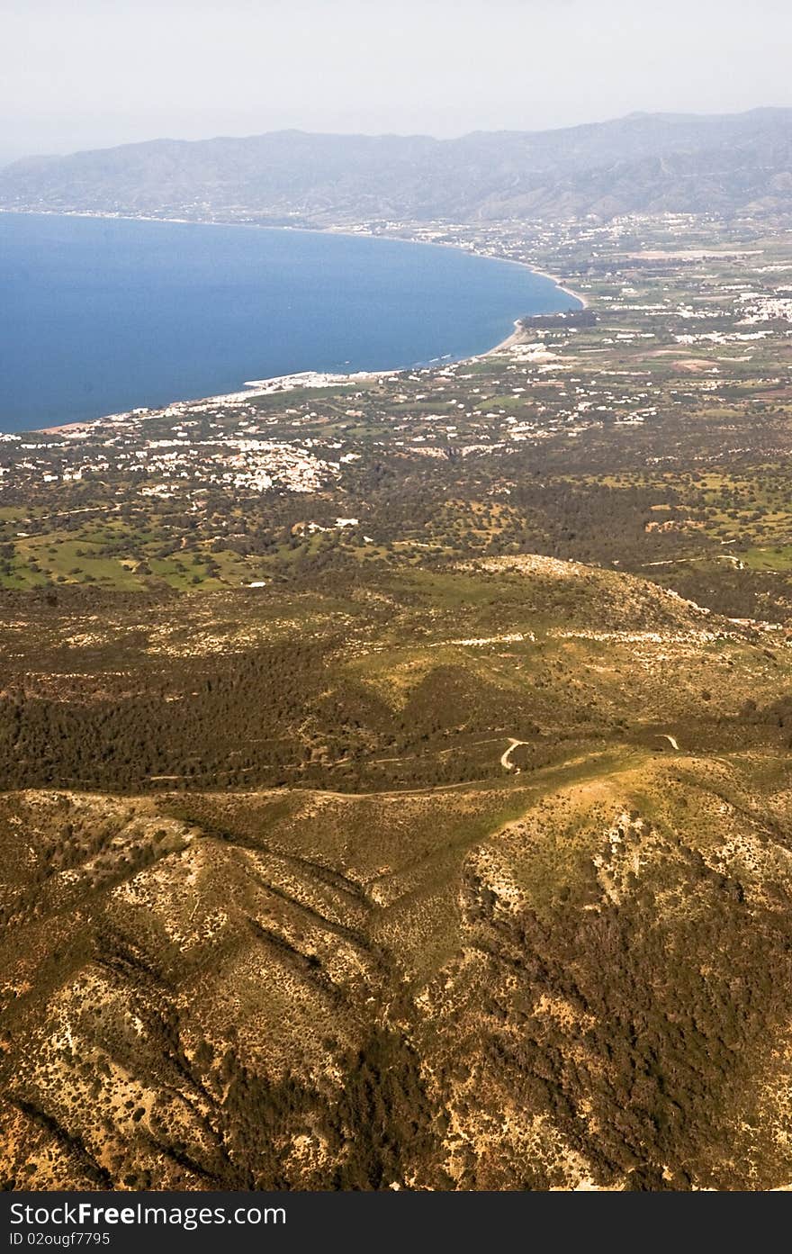 Aerial view of a beautiful bay