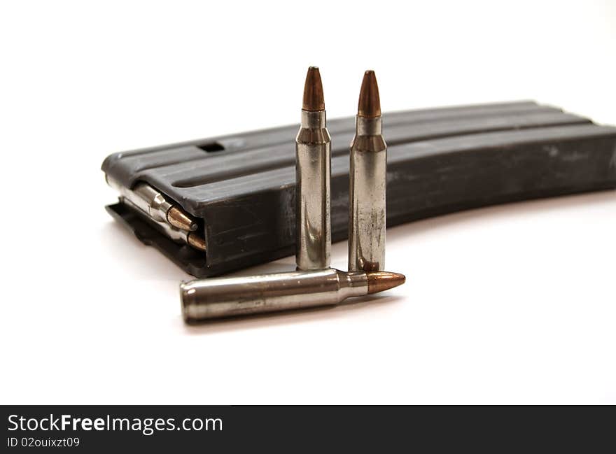 A Pair Of Rifle Magazines And Rounds