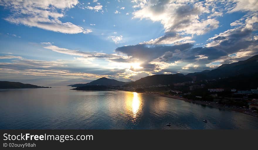 Sunset Over Adriatic Seaside