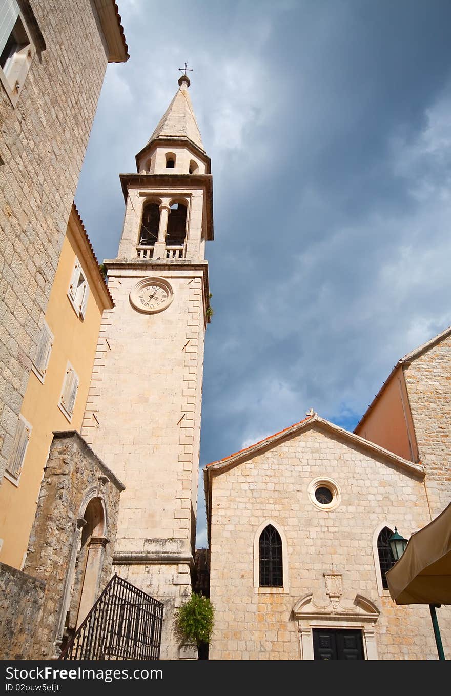 Typical Mediterranean town, Old Town Budva, Montenegro