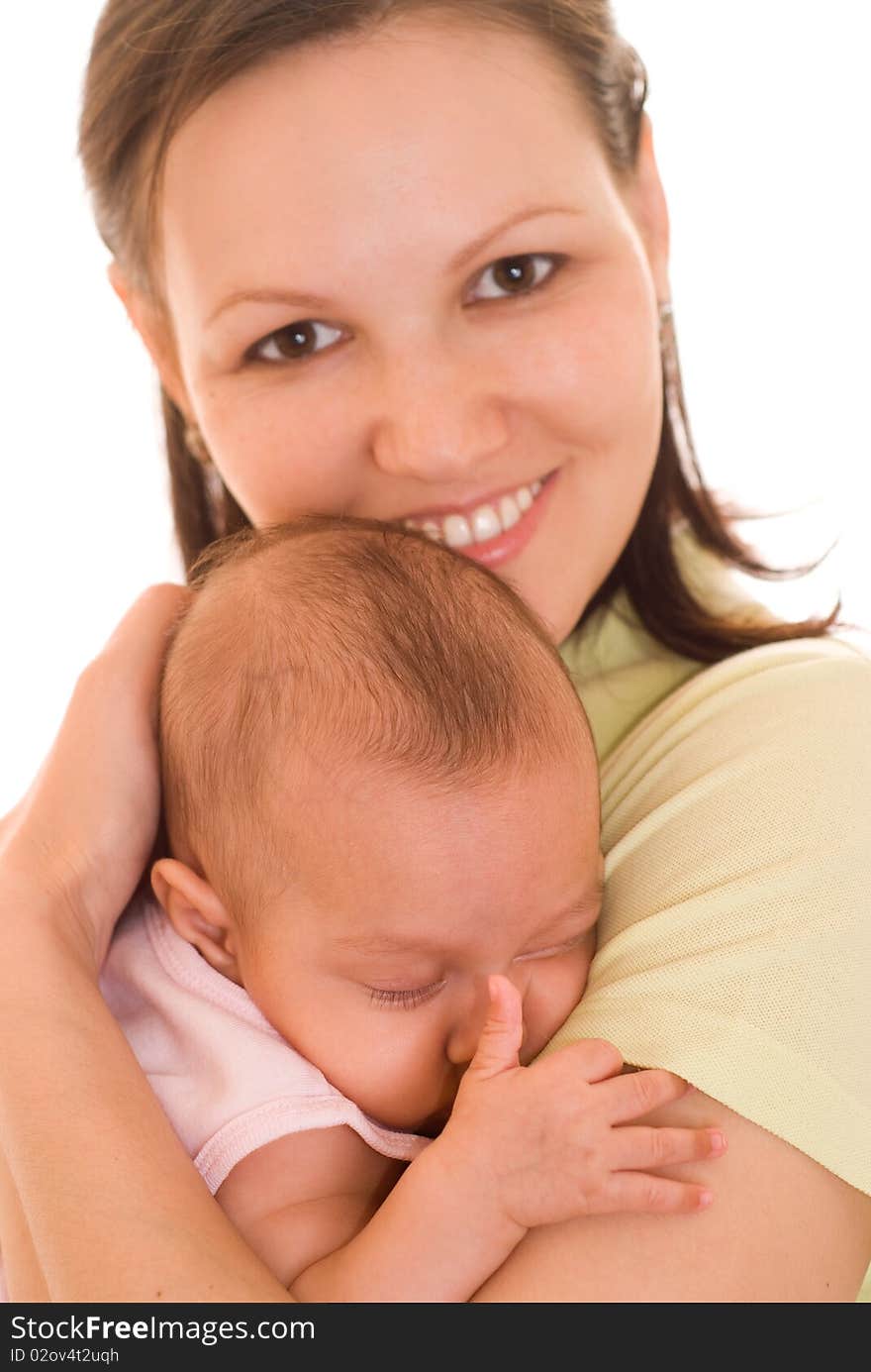 Mother Holds The Baby