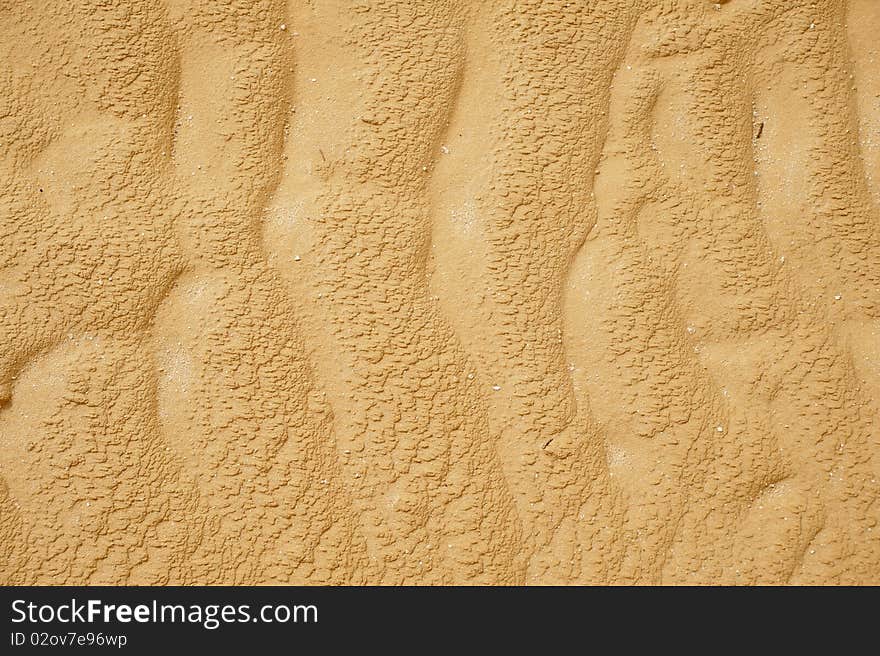 The desert dry sand background texture.