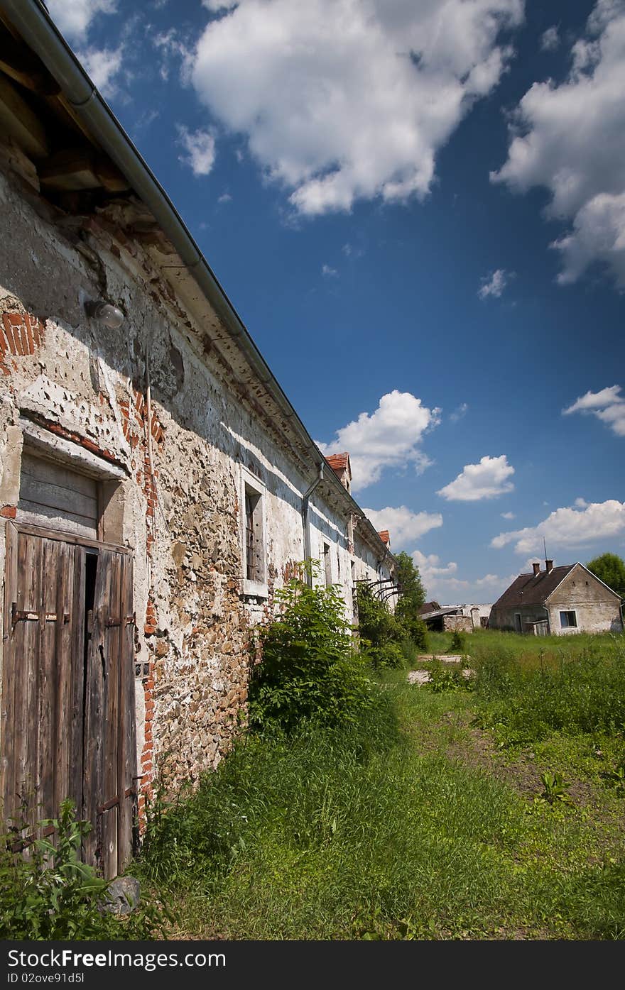 Still Life with abandoned agricultural outbuildings. Still Life with abandoned agricultural outbuildings