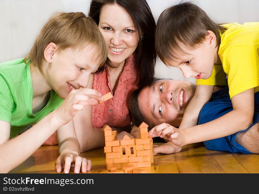 Happy Family Of Four