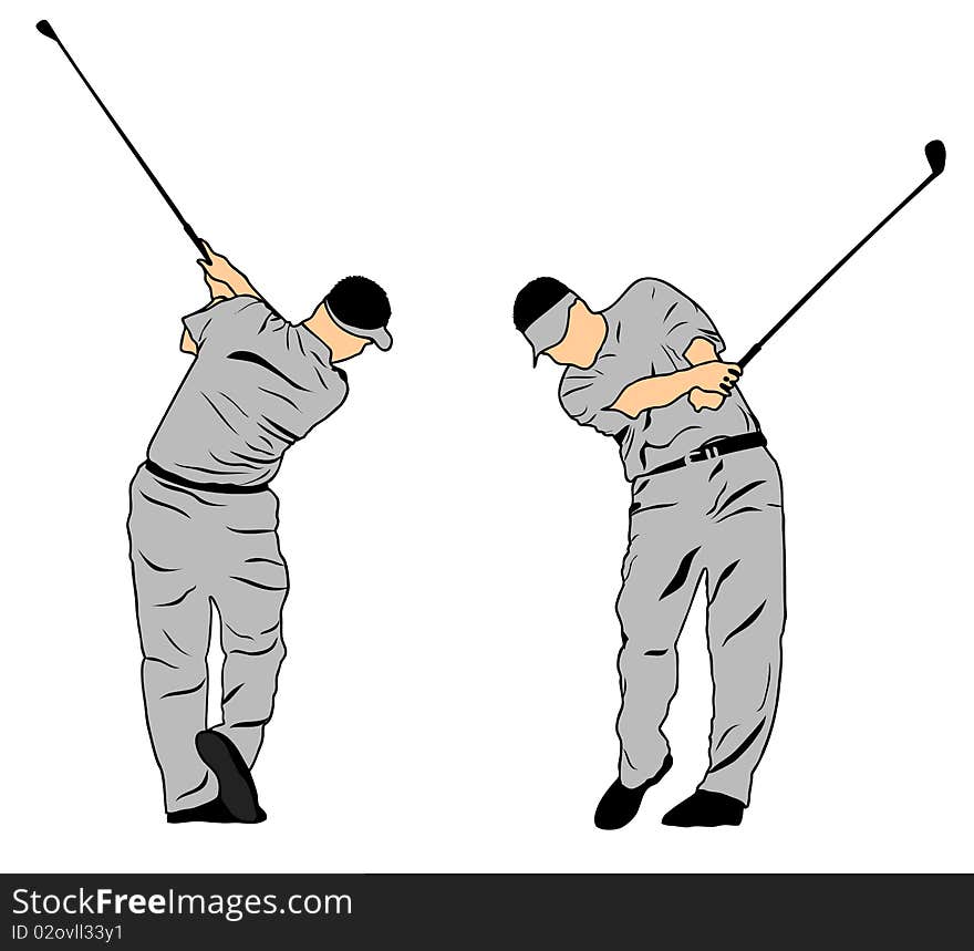 Illustration of a Golf swing