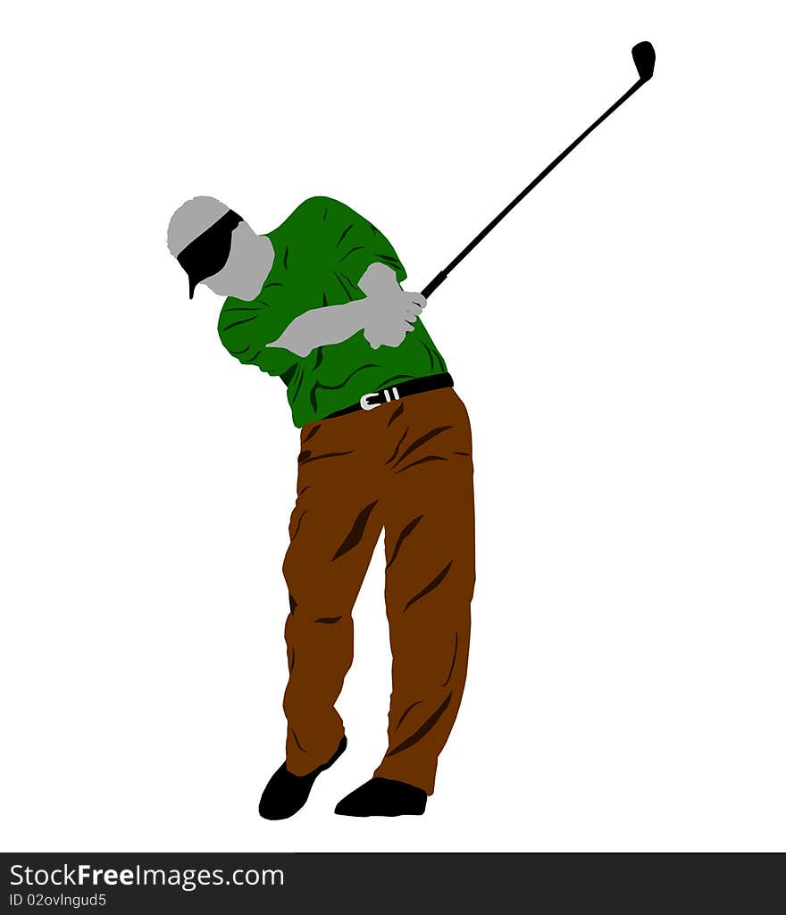 Illustration of a Golf swing