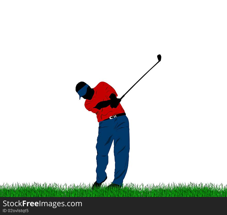 Illustration of a Golf swing