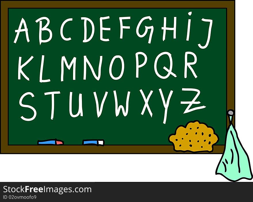 Blackboard alphabet