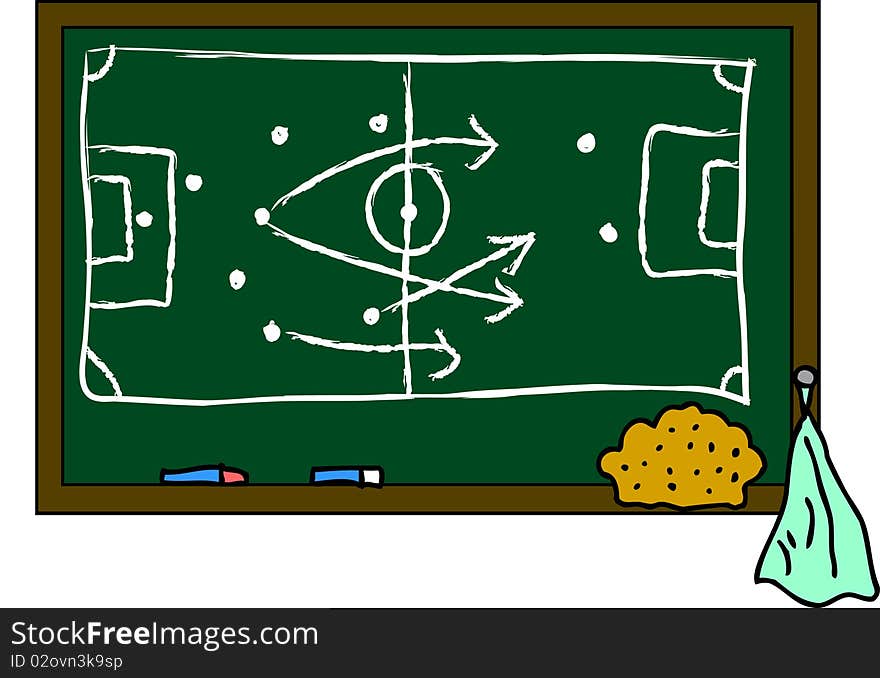 Blackboard soccer field