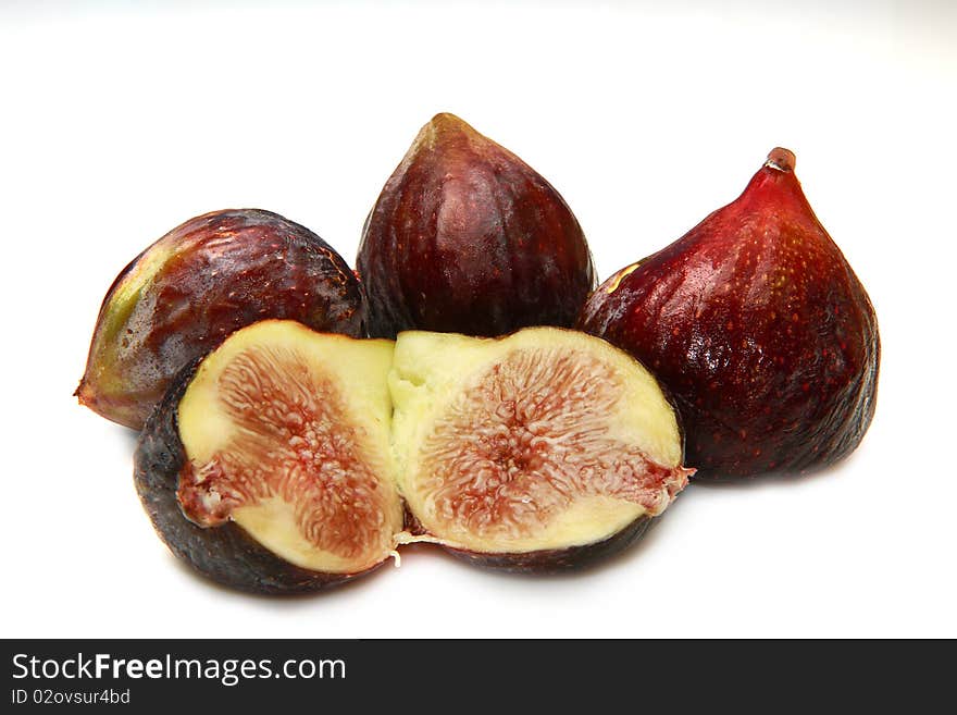 Fruits figs on white background. Fruits figs on white background