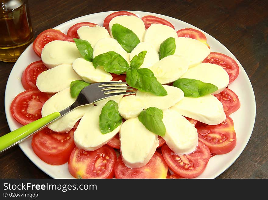 Mozzarella and tomatoes