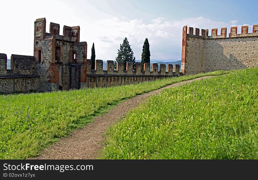 Castle Wall And Battlements