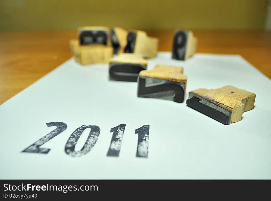 Stamps of numbers with 2011