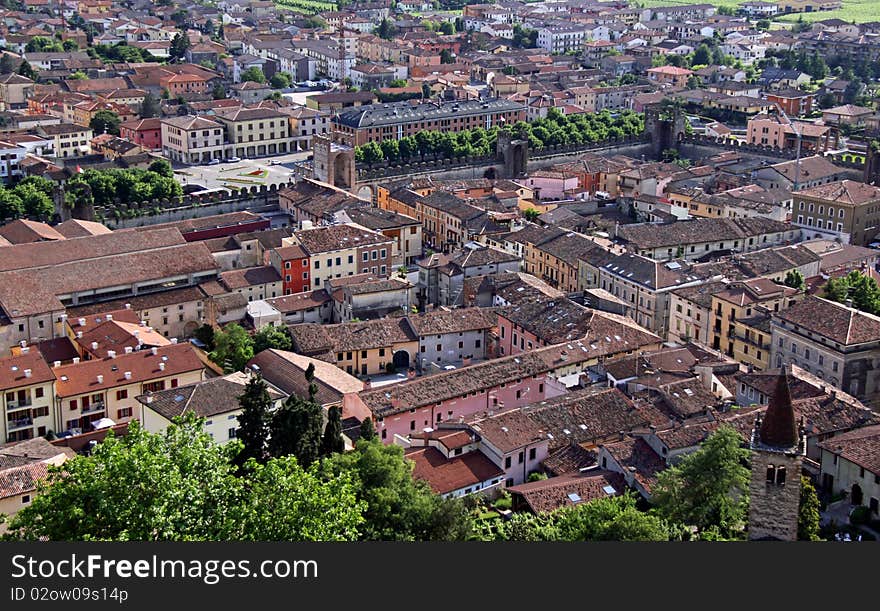 The Town Of Soave From Scaligero Castle