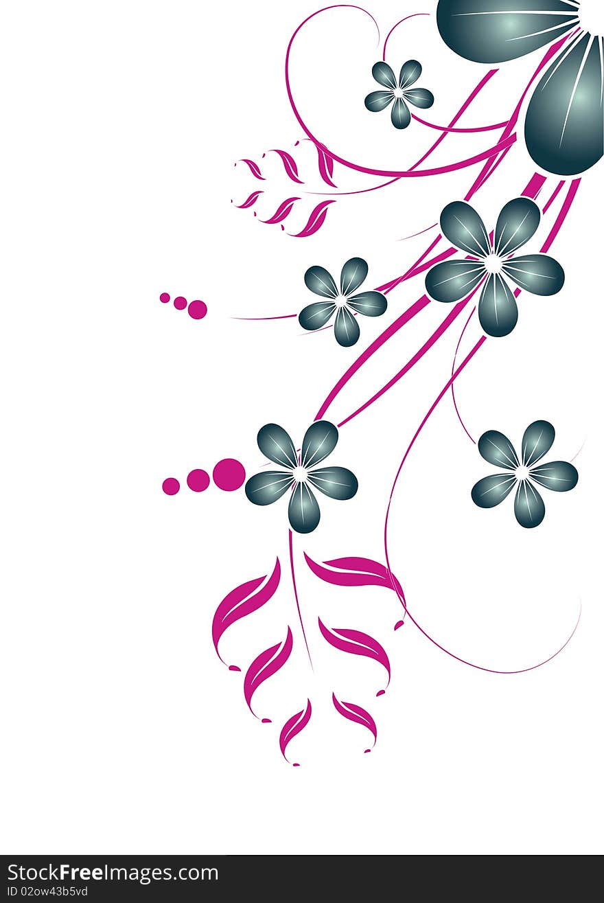 Abstract flowers background with place for your text. Abstract flowers background with place for your text