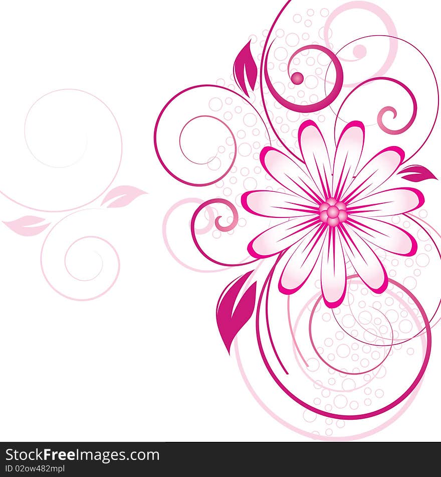 Abstract flowers background with place for your text. Abstract flowers background with place for your text