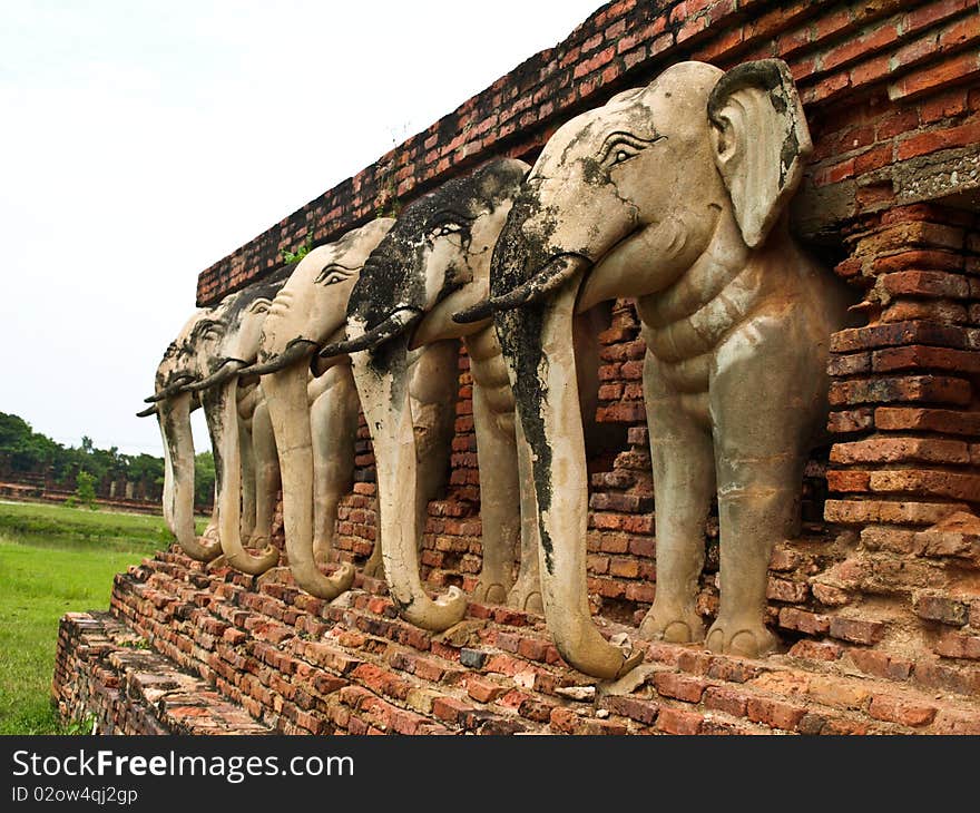 Temple Gate in Sukhothai of Thailand. Temple Gate in Sukhothai of Thailand