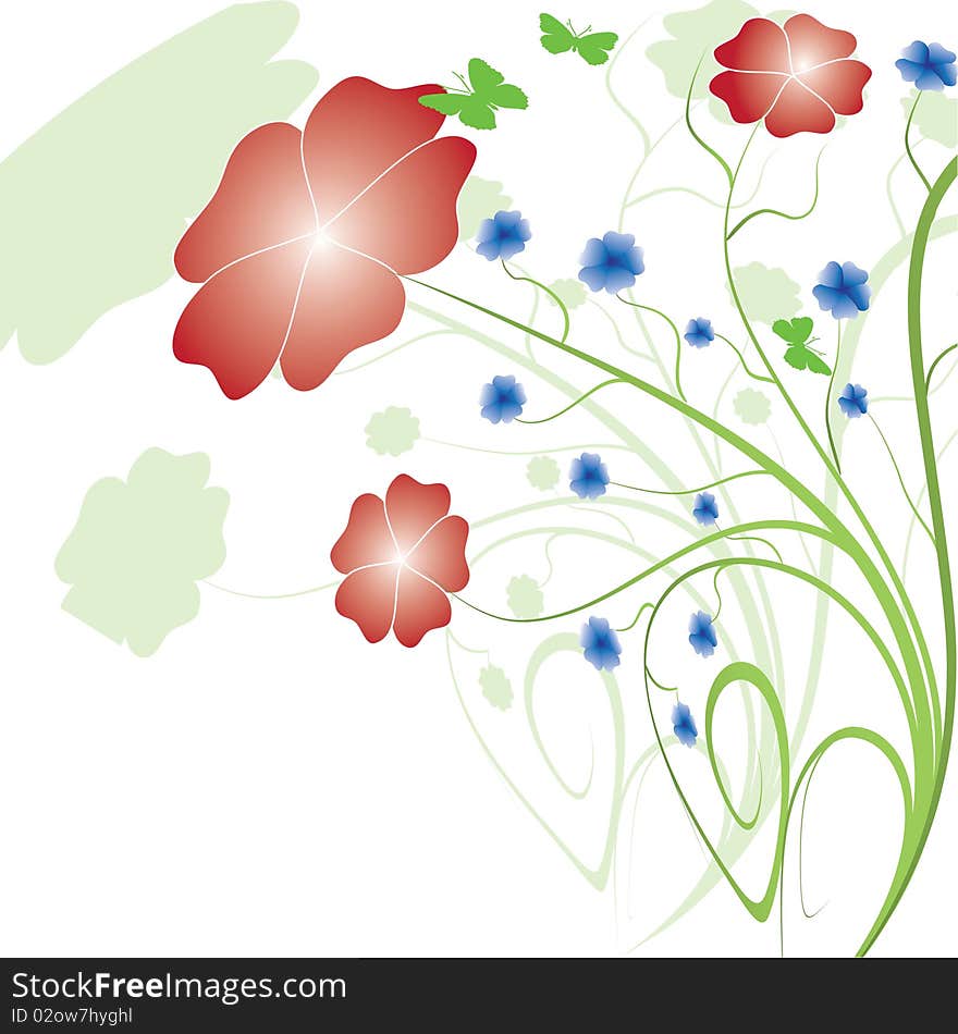 Abstract floral background with place for your text