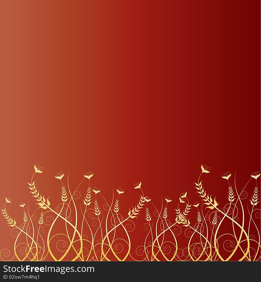 Floral design. Vector illustration for your text