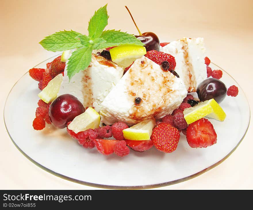 Fruit salad summer dessert