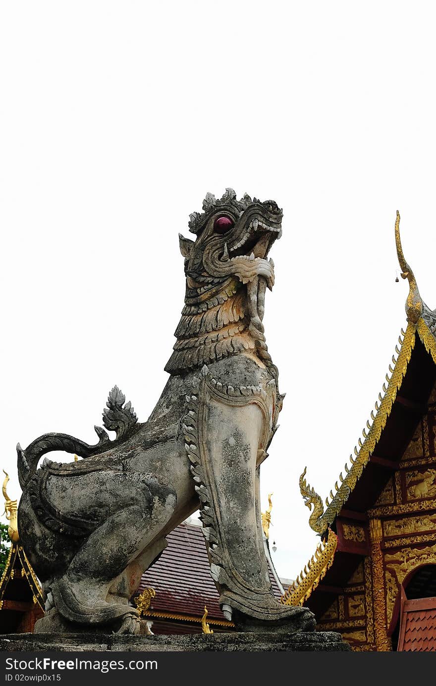 One of buddhist temple Wat Chedi Lium, Chiangmai, Thailand. One of buddhist temple Wat Chedi Lium, Chiangmai, Thailand