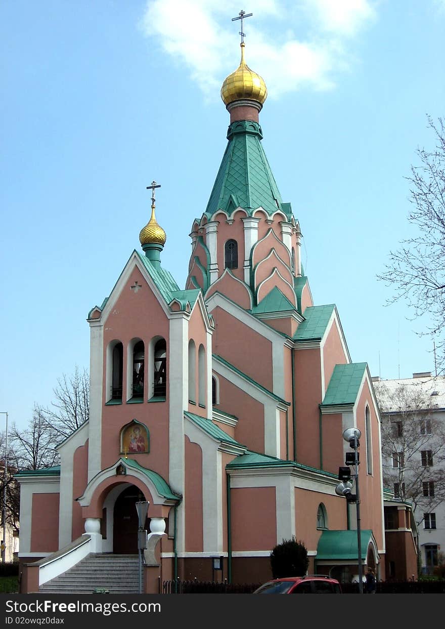 St. Gorazd orthodox church in Olomouc in the Czech republic. This church was built in 1939.