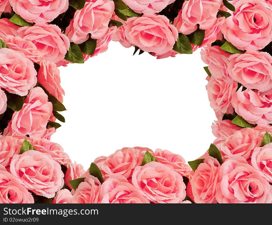 Artificial flowers for decoration frame