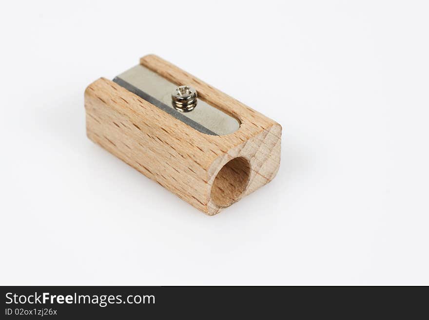 Universal sharpener for pencils made of wood detailed