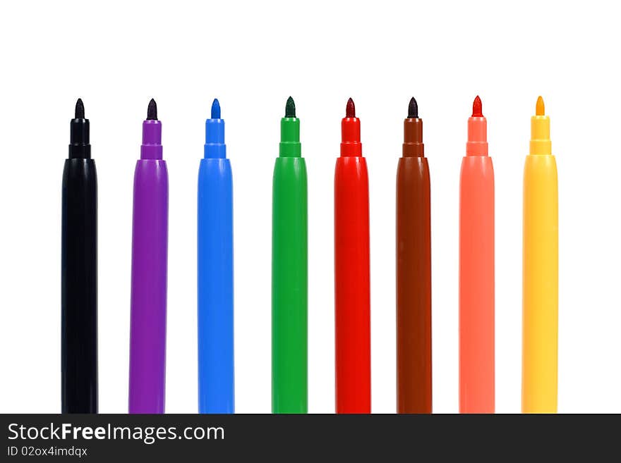 Set of felt-tip pens of different colors