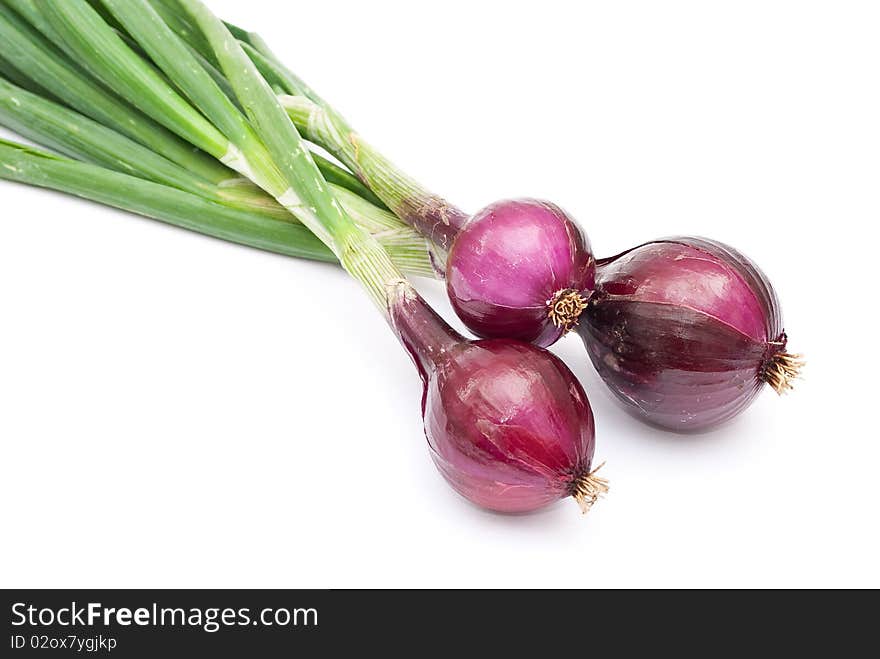 Red young onions