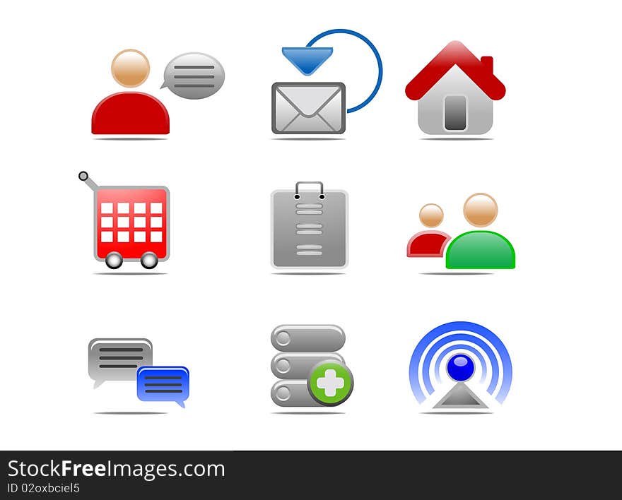 Web and internet icons over isolated white and easy to edit. Web and internet icons over isolated white and easy to edit