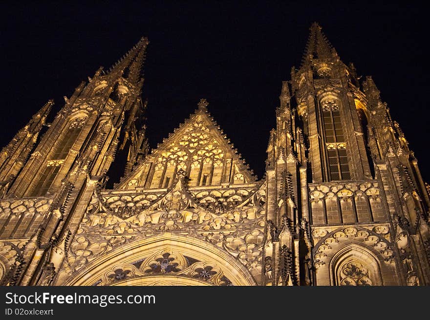 An ancient castle in the center of Prague