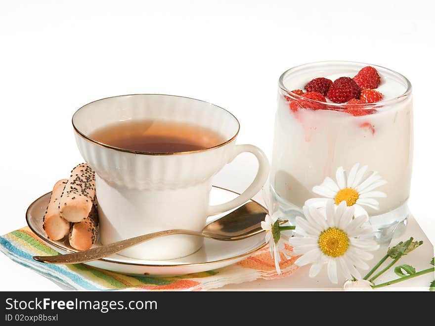 Years breakfast in village 
 at white background. Years breakfast in village 
 at white background