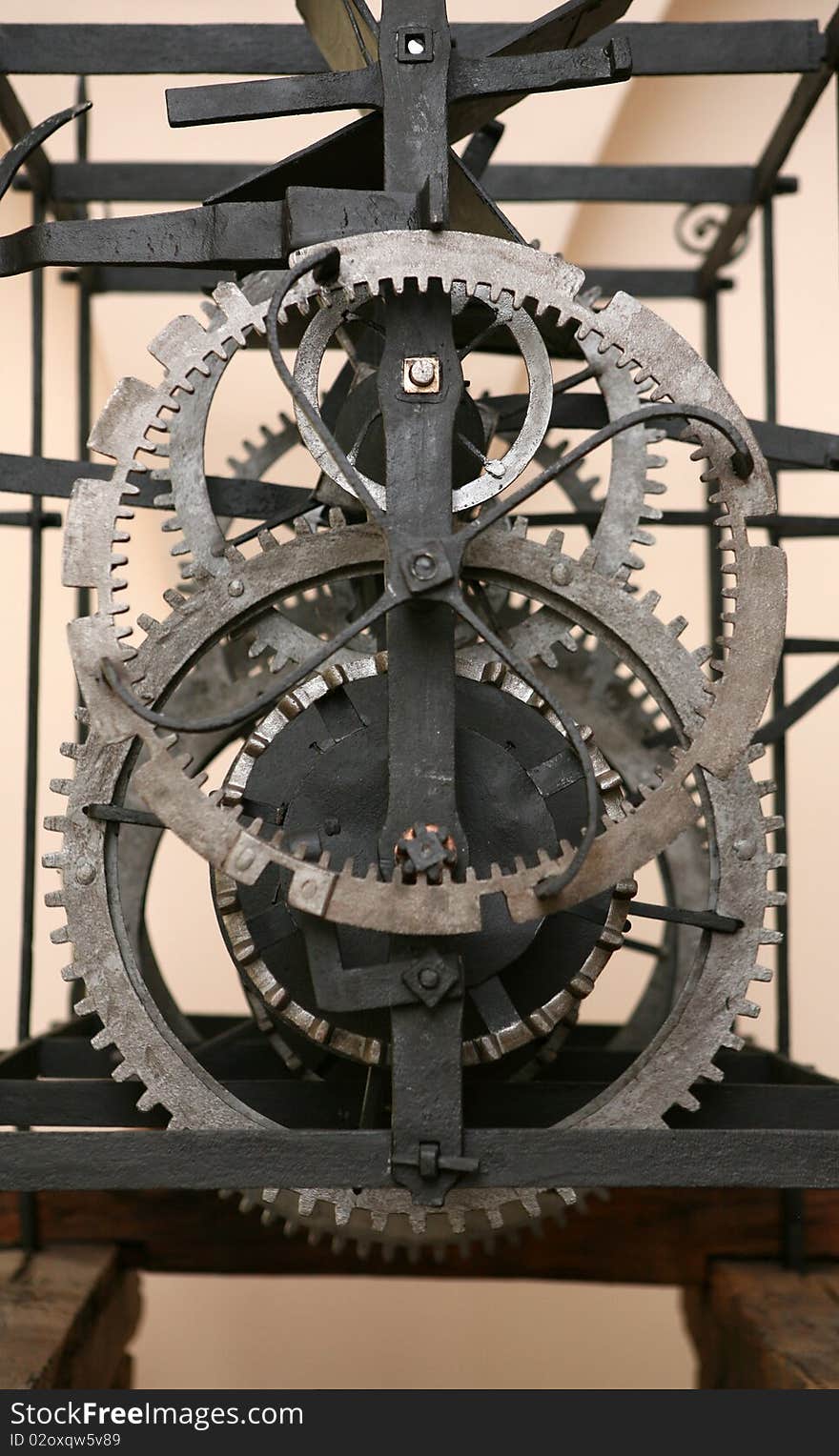 Detail of old machine cog wheels