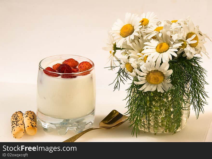 Years breakfast in village 
 at white background. Years breakfast in village 
 at white background