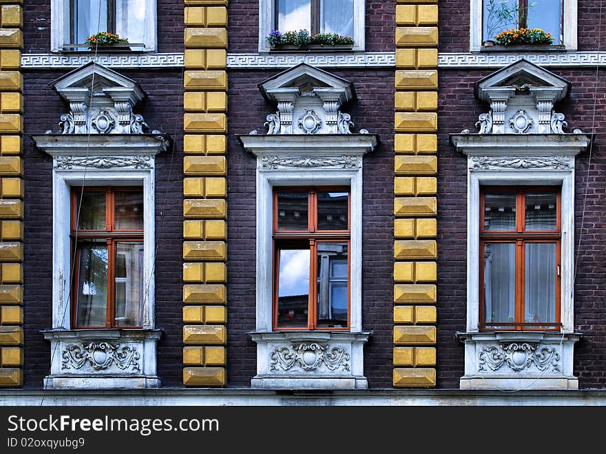 House on the old city in Cracow. Poland