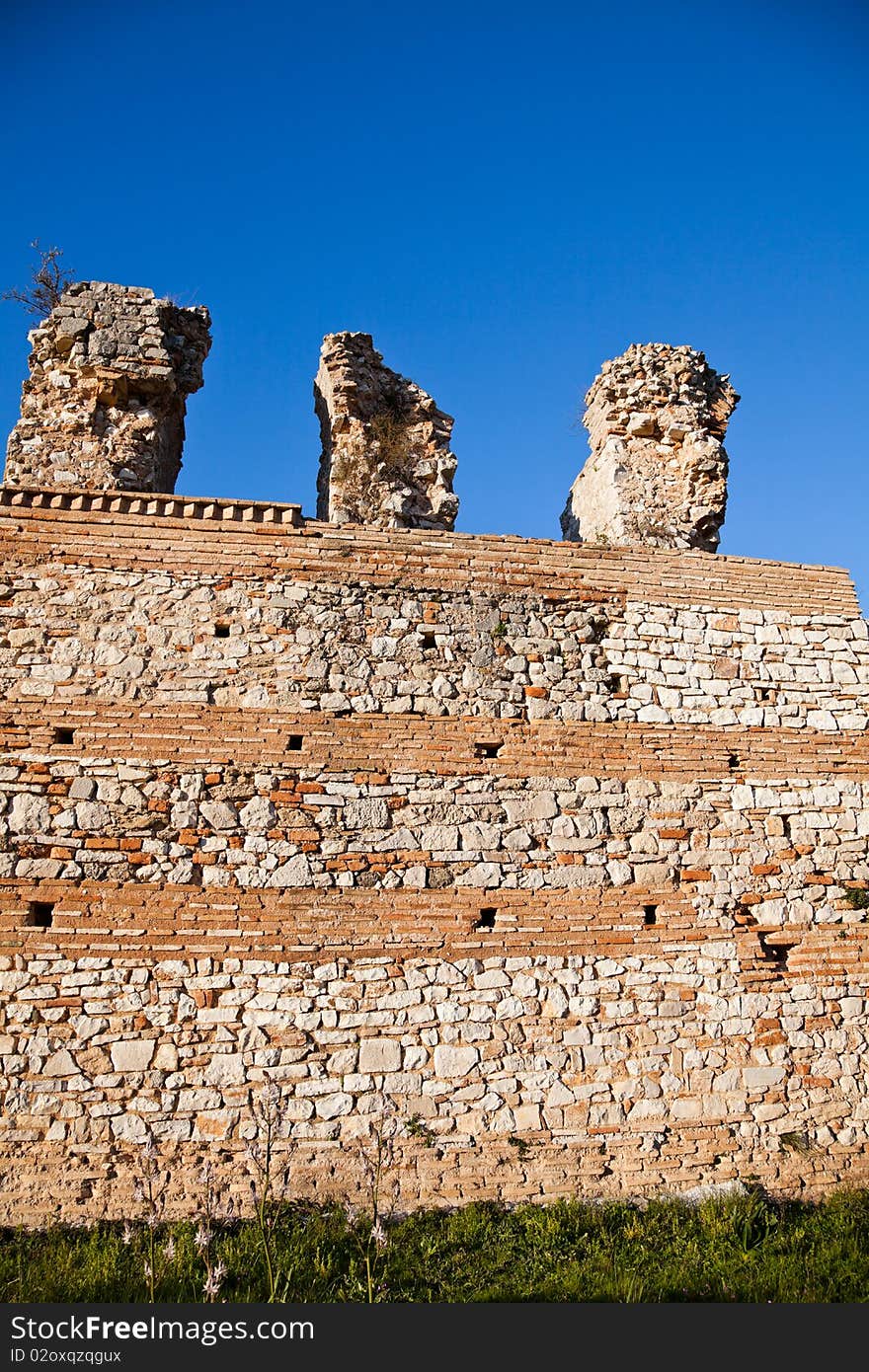 Details of the walls at Nicopolis Archeological Site in Greece. Details of the walls at Nicopolis Archeological Site in Greece