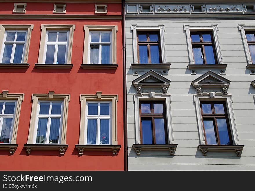 Part Of A Historic Building On Old City In Cracow