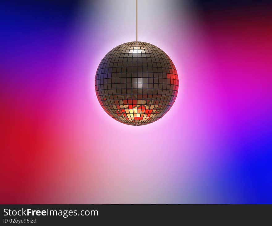 Disco ball with lights