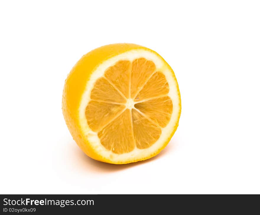 Cut oranges isolated on white background. Cut oranges isolated on white background