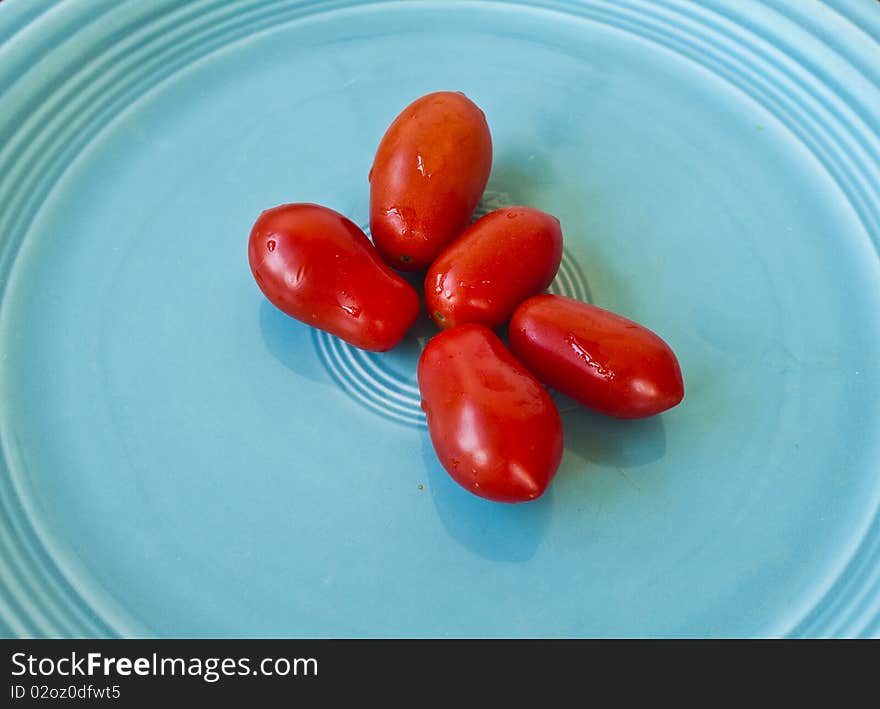 Pear shaped tomatos