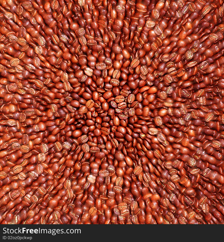 Background of roasted coffee beens