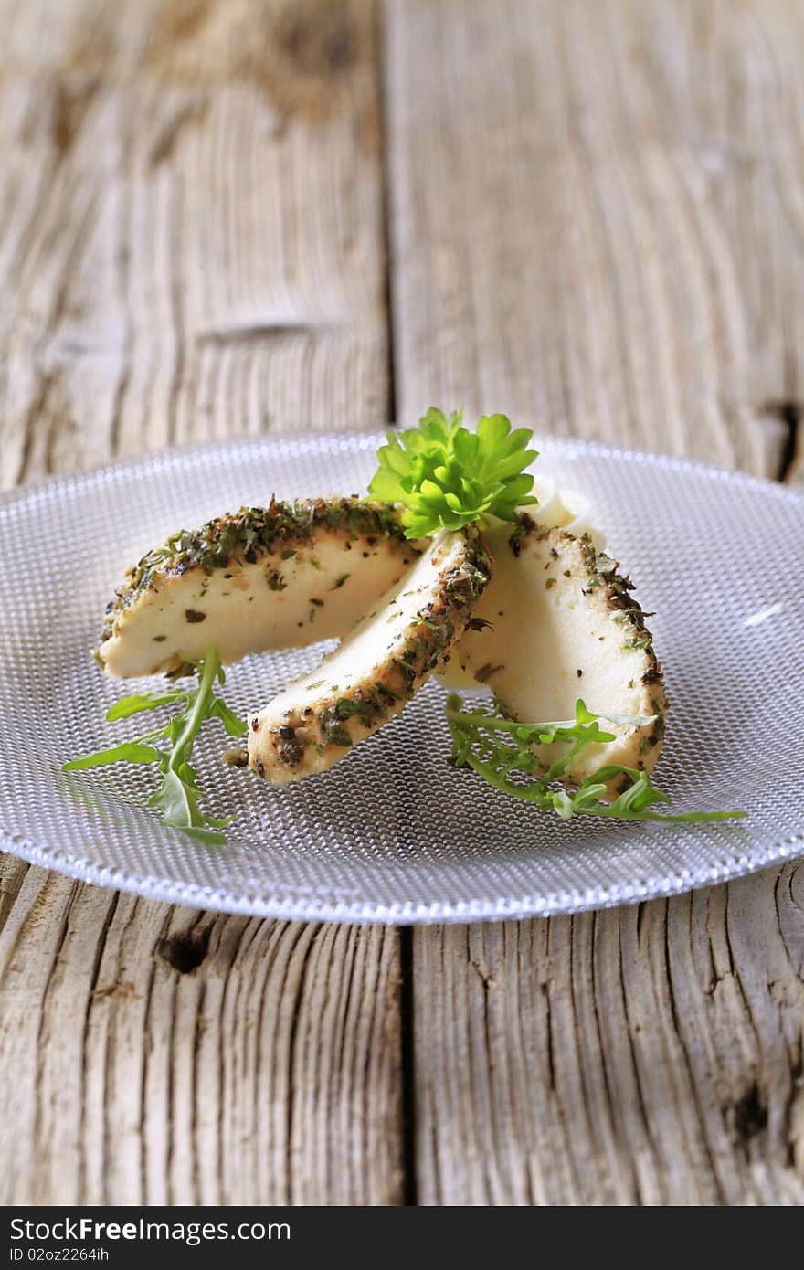 Herb Coated Cheese