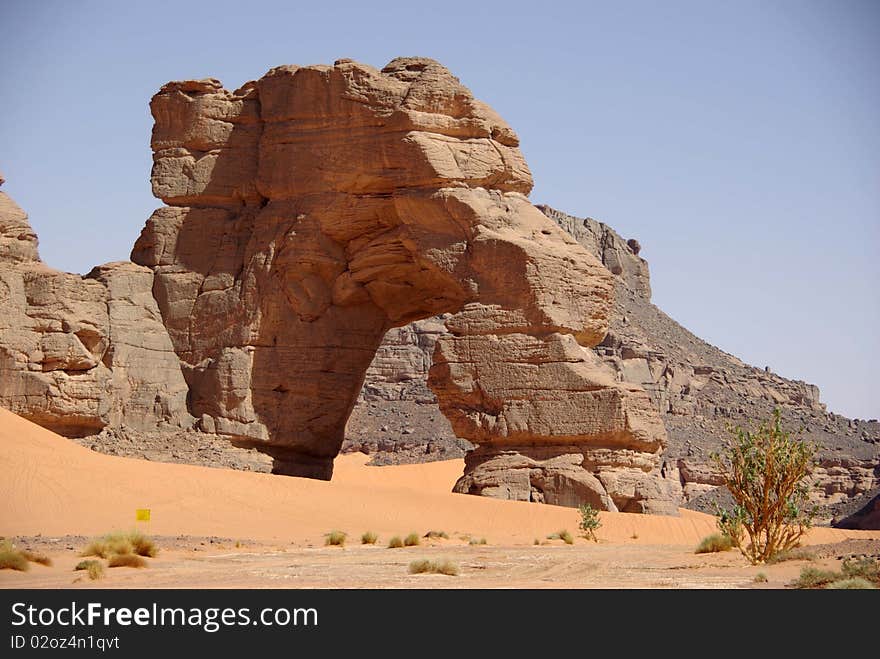 Arch in the desert of Libya, in Africa. Arch in the desert of Libya, in Africa