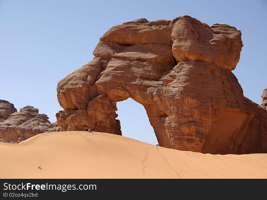 Arch in the desert of Libya, in Africa. Arch in the desert of Libya, in Africa