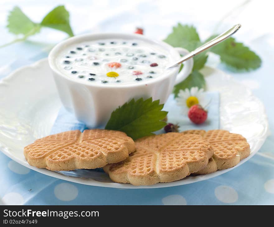 Cookies With Cup Of Milk