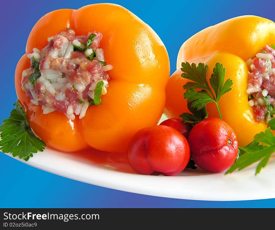 Stuffed peppers the blue